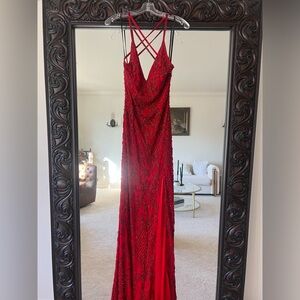 Primavera red elegant dress